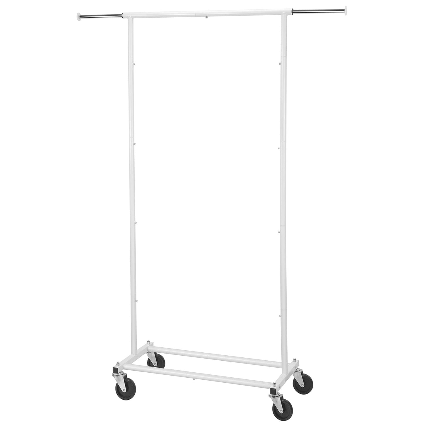 Simple Trending Standard Rod Clothing Garment Rack, Rolling Clothes Organizer on Wheels for Hanging Clothes