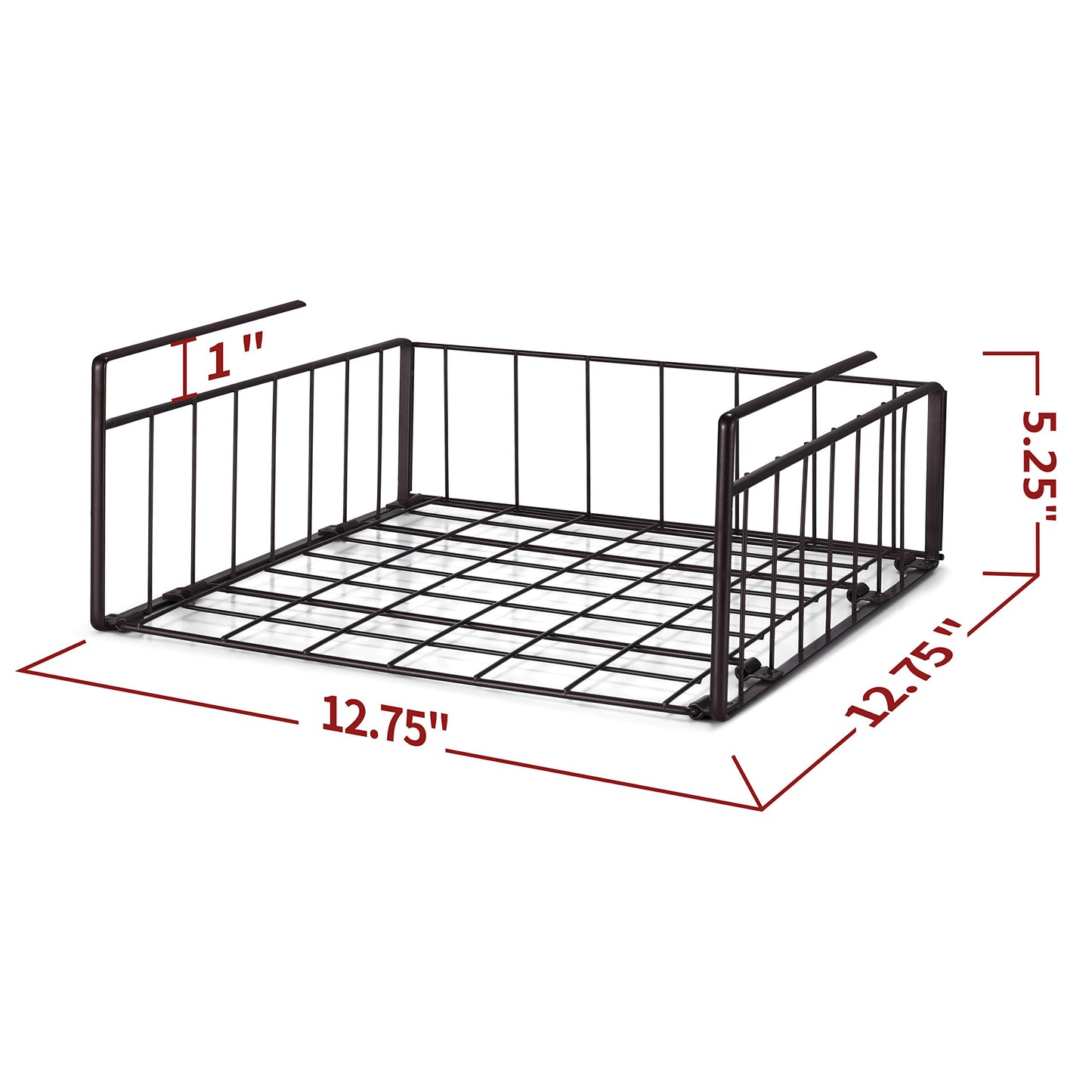 SimpleTrending Under Cabinet Organizer Shelf, 2 Pack Wire Rack Hanging Storage Baskets for Kitchen Pantry