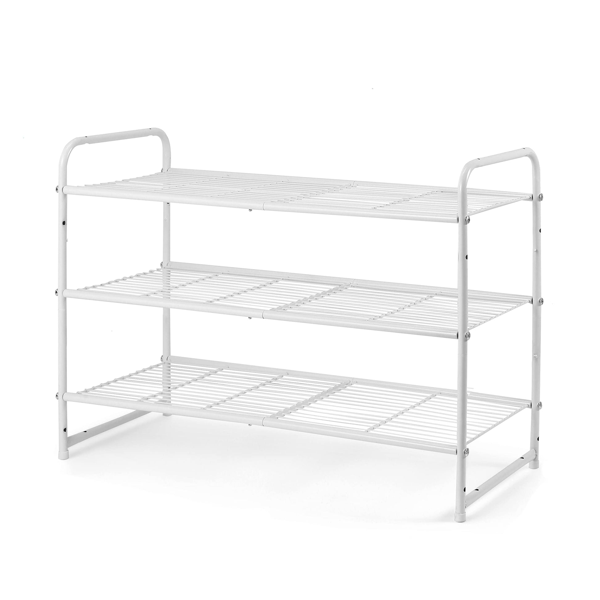 Simple Trending 3-Tier Stackable Shoe Rack, Expandable & Adjustable Shoe  Shelf Storage Organizer, Wire Grid, Black – Built to Order, Made in USA,  Custom Furniture – Free Delivery