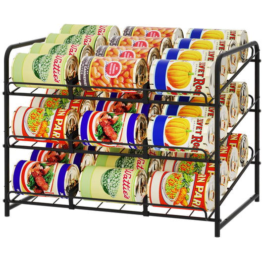 Simple Trending Can Rack Organizer, Stackable Can Storage Dispenser Holds up to 36 Cans for Kitchen Cabinet or Pantry