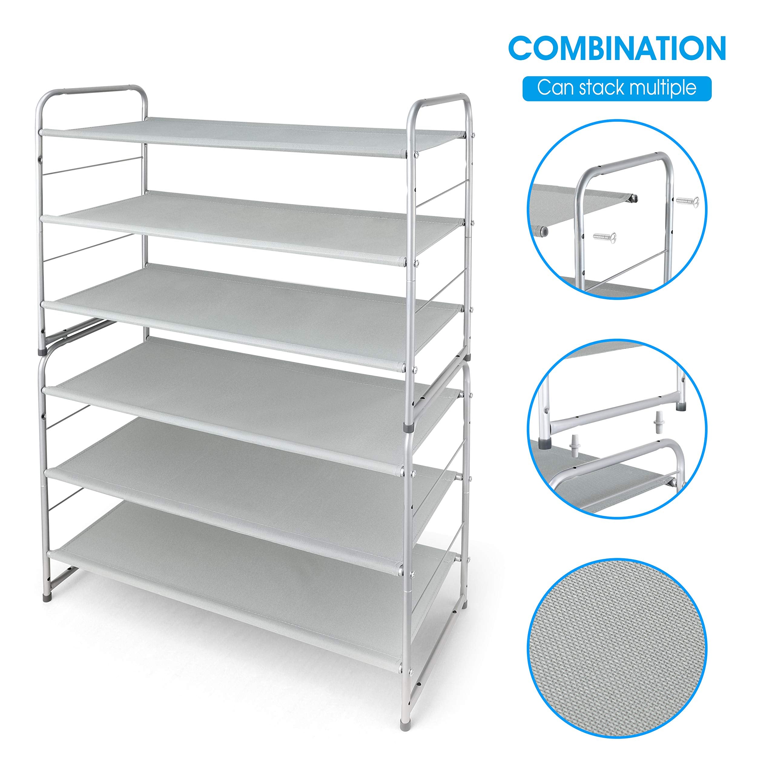 Simple trending 3 best sale tier stackable shoe rack